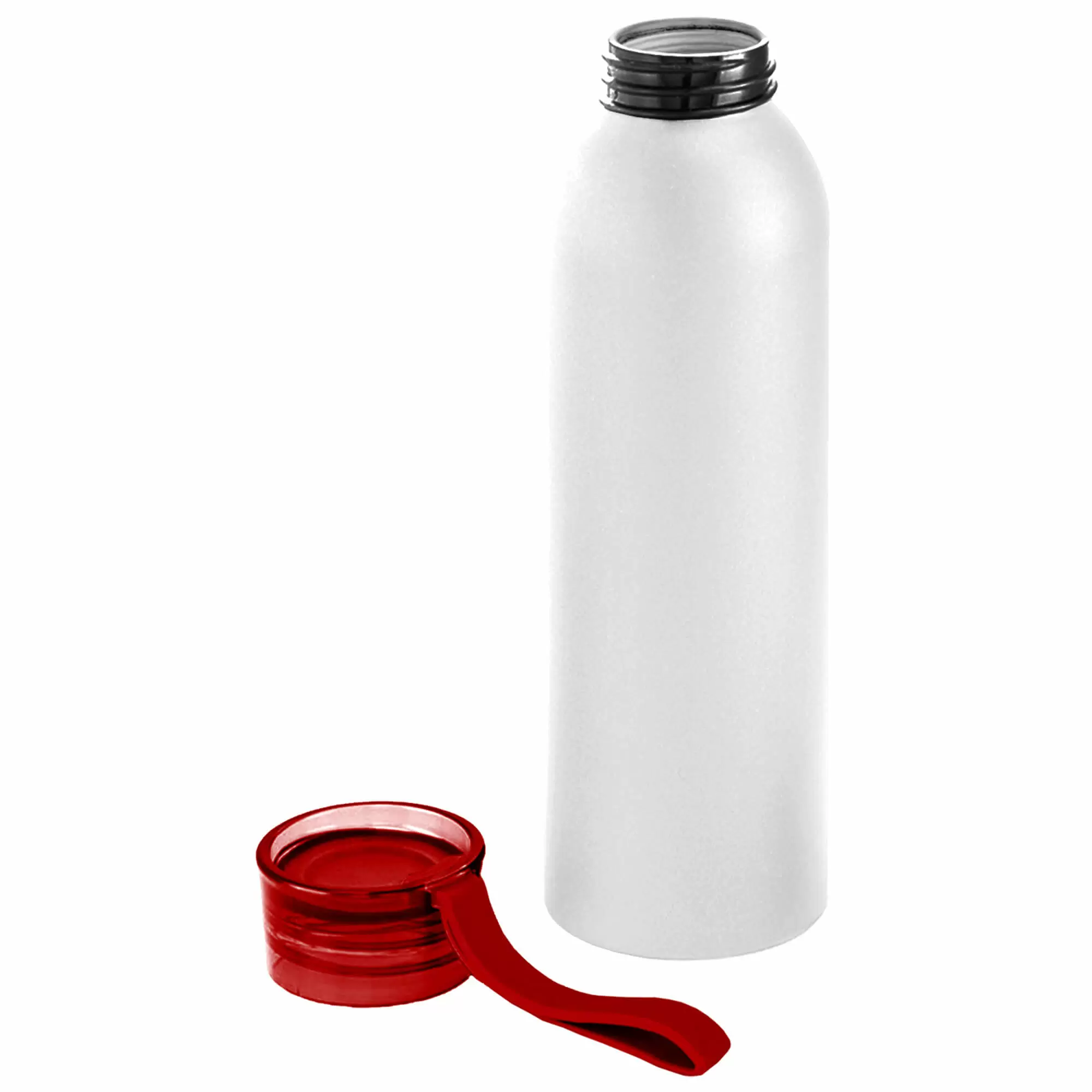 Термокружка Бутылка для воды VIKING WHITE 650мл. Белая с красной крышкой 6143-03