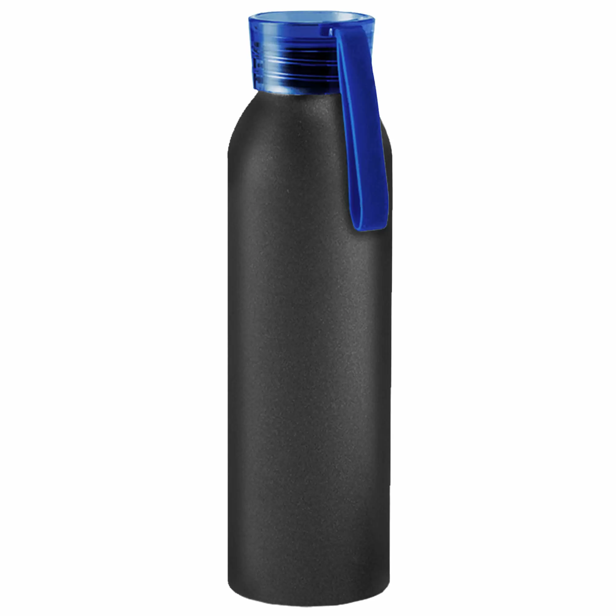Термокружка Бутылка для воды VIKING BLACK 650мл. Черная с синей крышкой 6142-01