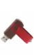 Флешка TWIST WOOD COLOR Темное дерево с красным  4014-32-03
