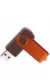 Флешка TWIST WOOD COLOR Темное дерево с оранжевым  4014-32-05