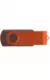 Флешка TWIST WOOD COLOR Темное дерево с оранжевым  4014-32-05
