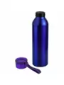 Термокружка Бутылка для воды VIKING BLUE 650мл. Синяя с фиолетовой крышкой  6140-11