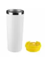 Термокружка KOMO WHITE 420мл. Белая с желтой крышкой  6062-04