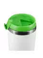 Термокружка KOMO WHITE 420мл. Белая с салатовой крышкой  6062-15