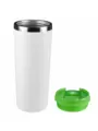 Термокружка KOMO WHITE 420мл. Белая с салатовой крышкой  6062-15