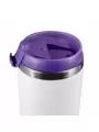 Термокружка KOMO WHITE 420мл. Белая с фиолетовой крышкой  6062-11