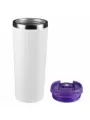 Термокружка KOMO WHITE 420мл. Белая с фиолетовой крышкой  6062-11