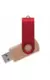 Флешка TWIST WOOD COLOR Светлое дерево с красным 4014-31-03