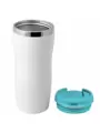 Термокружка SLIM WHITE 350мл. Белая с бирюзовой крышкой  6032-16