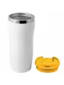 Термокружка SLIM WHITE 350мл. Белая с желтой крышкой  6032-04