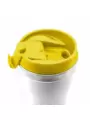 Термокружка SLIM WHITE 350мл. Белая с желтой крышкой  6032-04