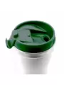 Термокружка SLIM WHITE 350мл. Белая с зеленой крышкой  6032-02