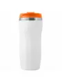 Термокружка SLIM WHITE 350мл. Белая с оранжевой крышкой  6032-05