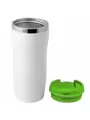 Термокружка SLIM WHITE 350мл. Белая с салатовой крышкой  6032-15