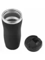 Термокружка SLIM SOFT COLOR 350мл. Черная с черной крышкой  6030-08