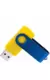 Флешка TWIST COLOR MIX Желтая с синим 4016-04-01