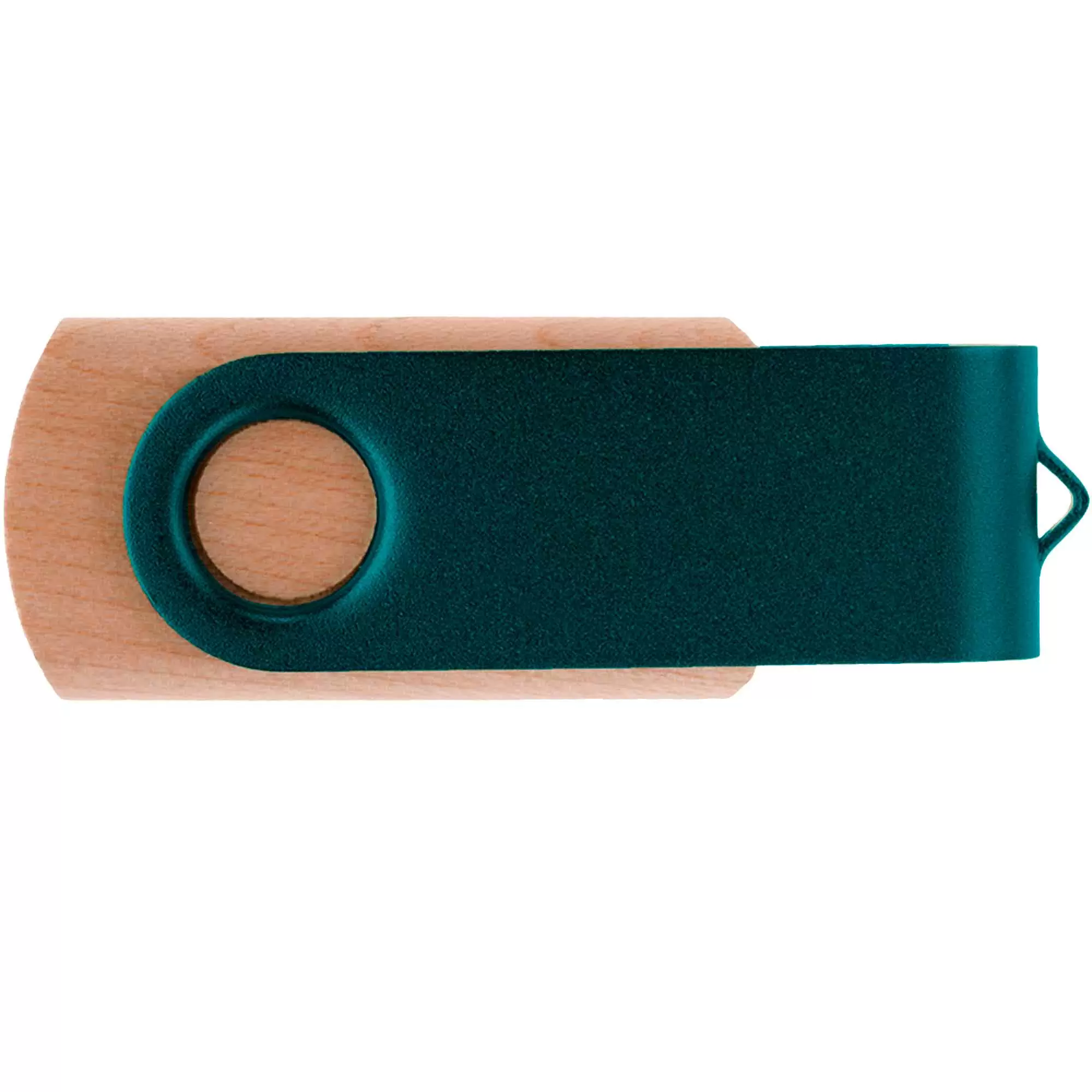 Флешка TWIST WOOD COLOR Светлое дерево с зеленым  4014-31-02