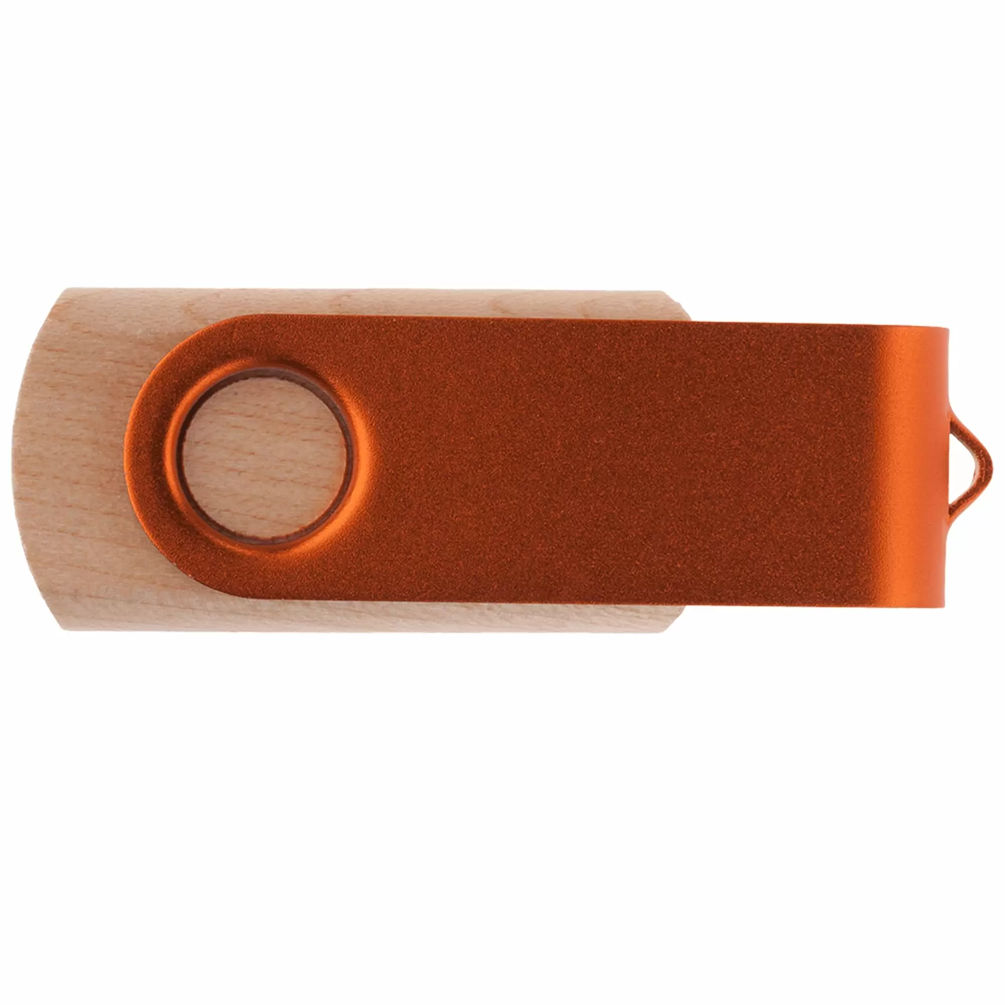 Флешка TWIST WOOD COLOR Светлое дерево с оранжевым  4014-31-05