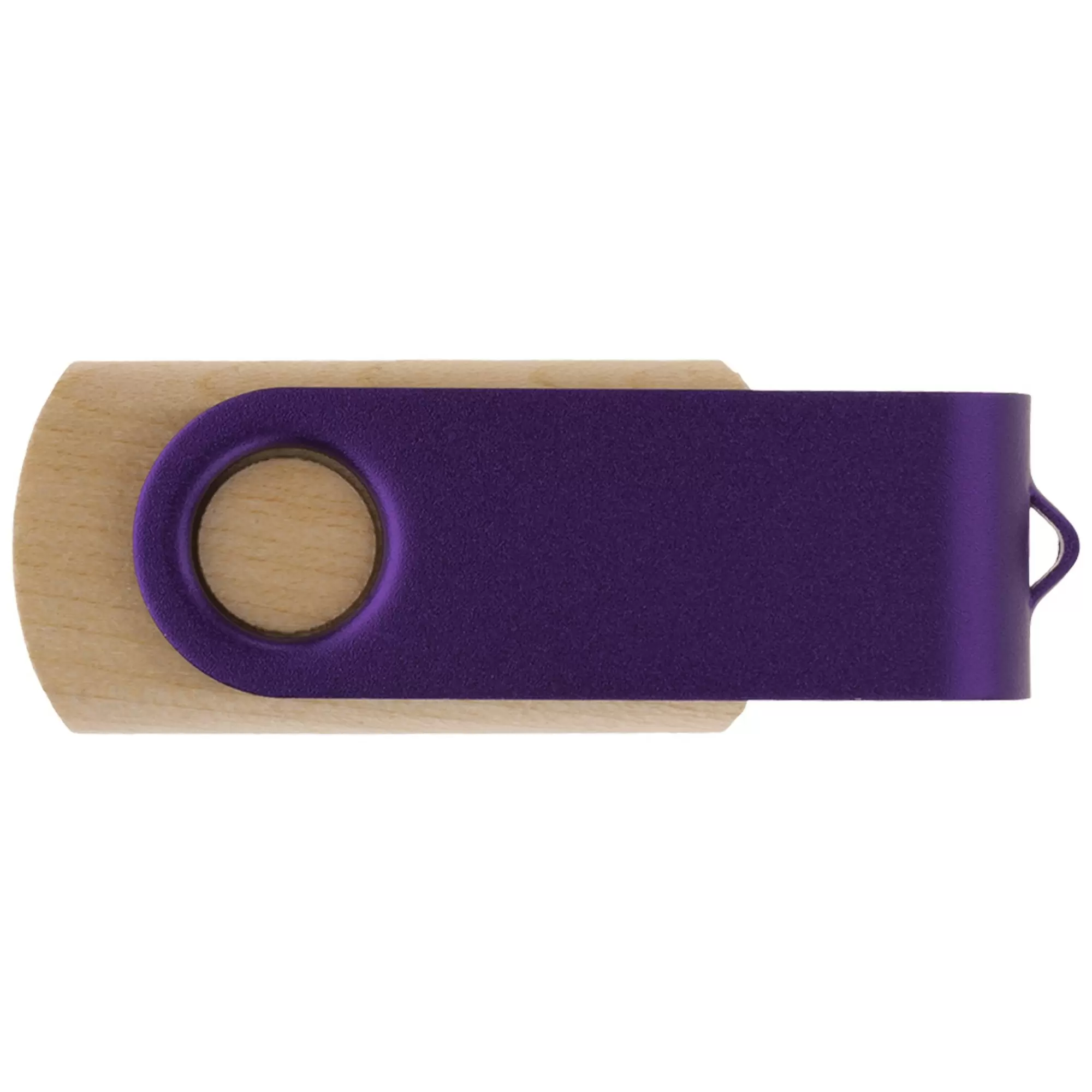 Флешка TWIST WOOD COLOR Светлое дерево с фиолетовым  4014-31-11