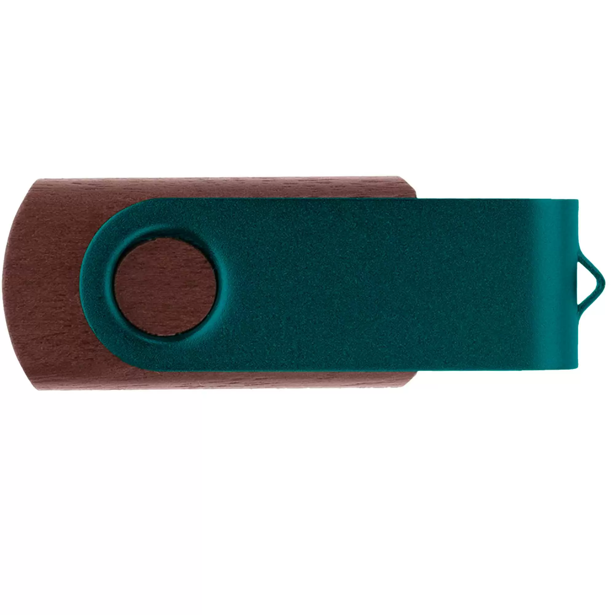 Флешка TWIST WOOD COLOR Темное дерево с зеленым 4014-32-02