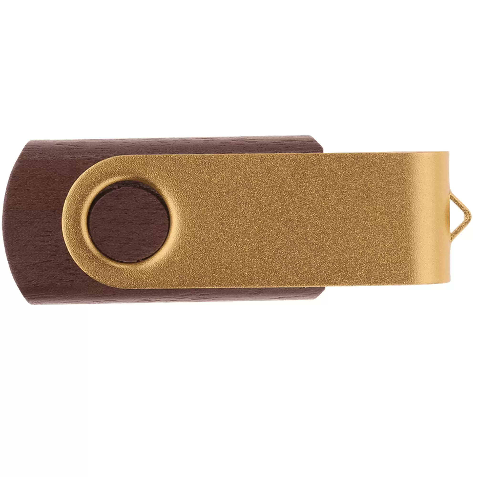 Флешка TWIST WOOD COLOR Темное дерево с золотистым  4014-32-17