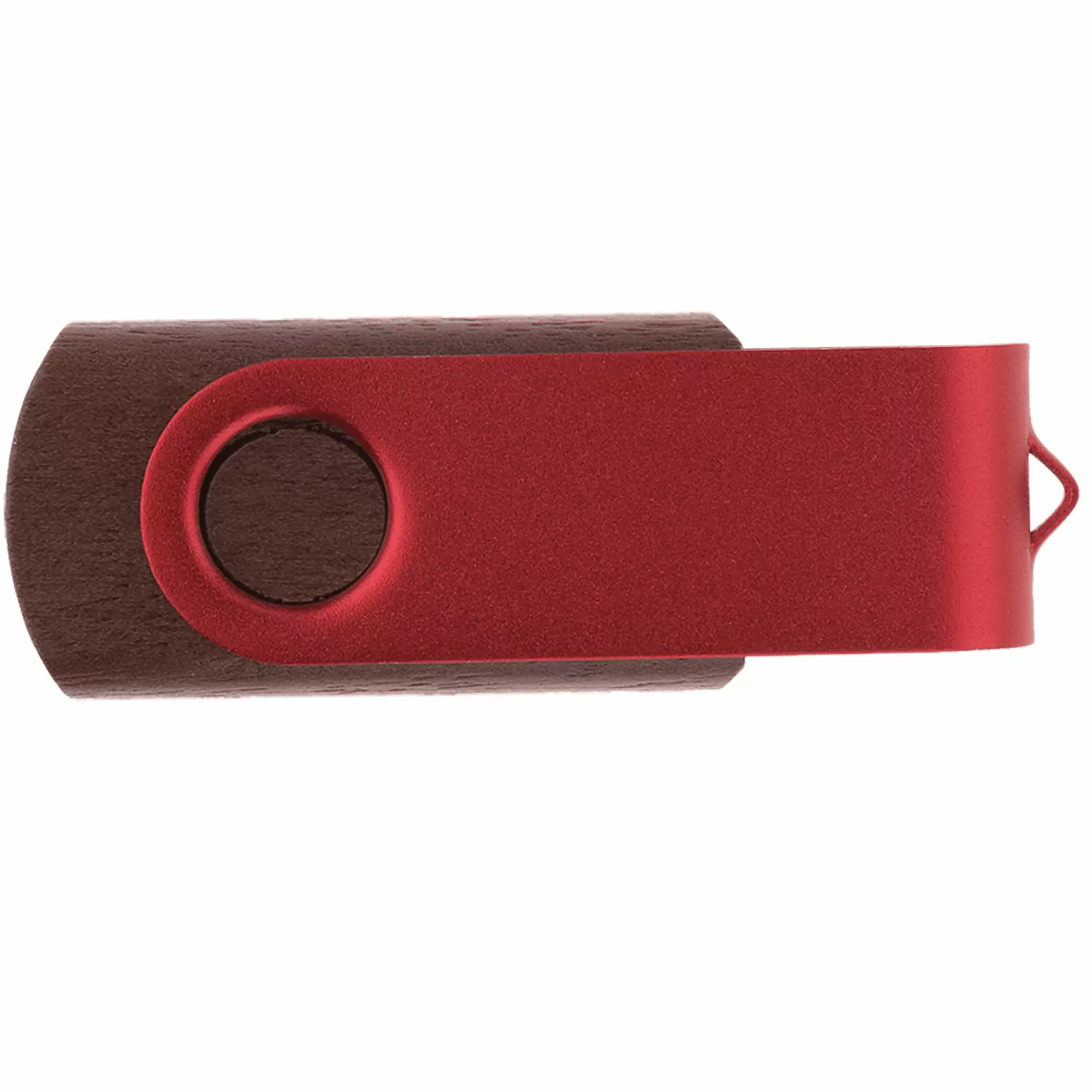 Флешка TWIST WOOD COLOR Темное дерево с красным  4014-32-03