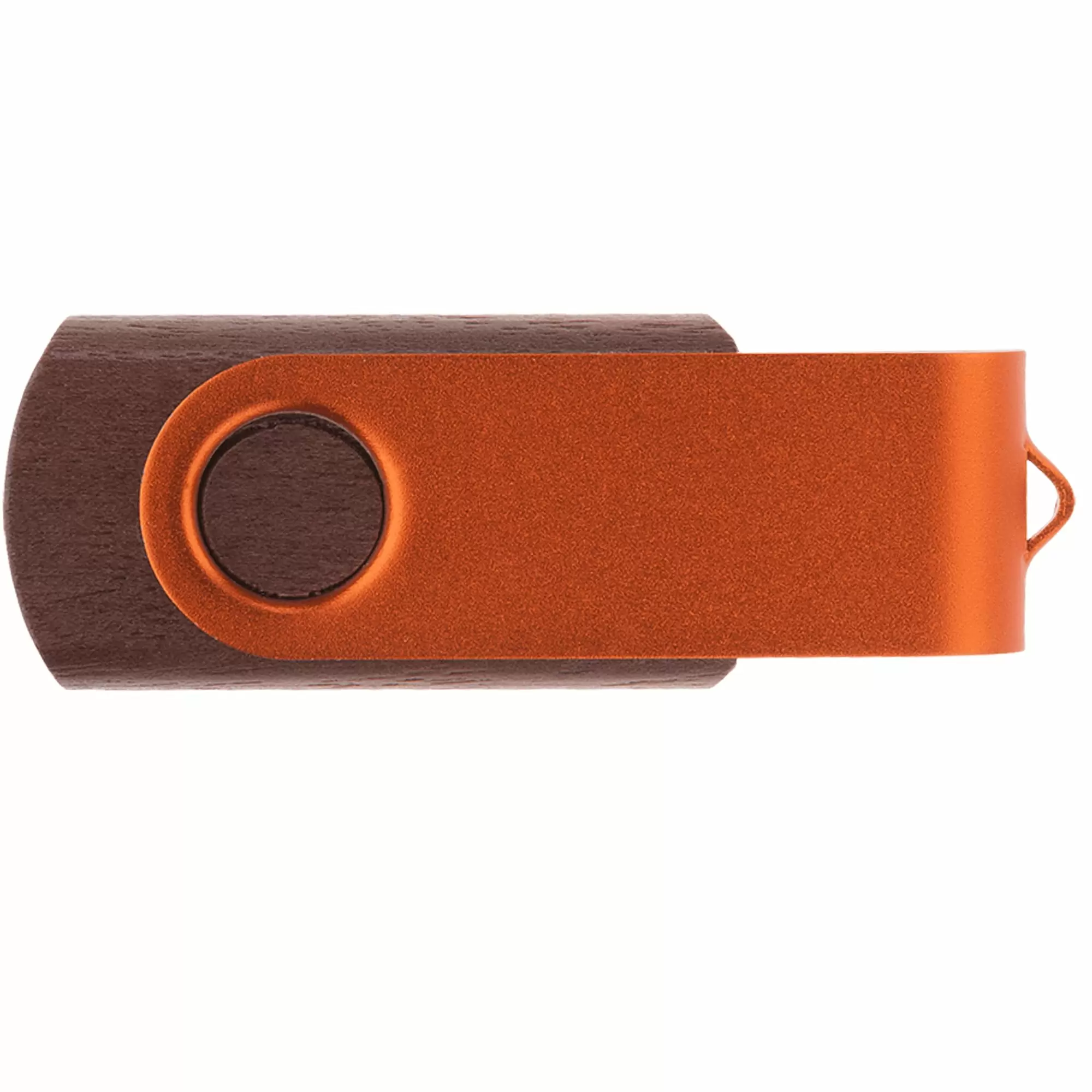 Флешка TWIST WOOD COLOR Темное дерево с оранжевым  4014-32-05