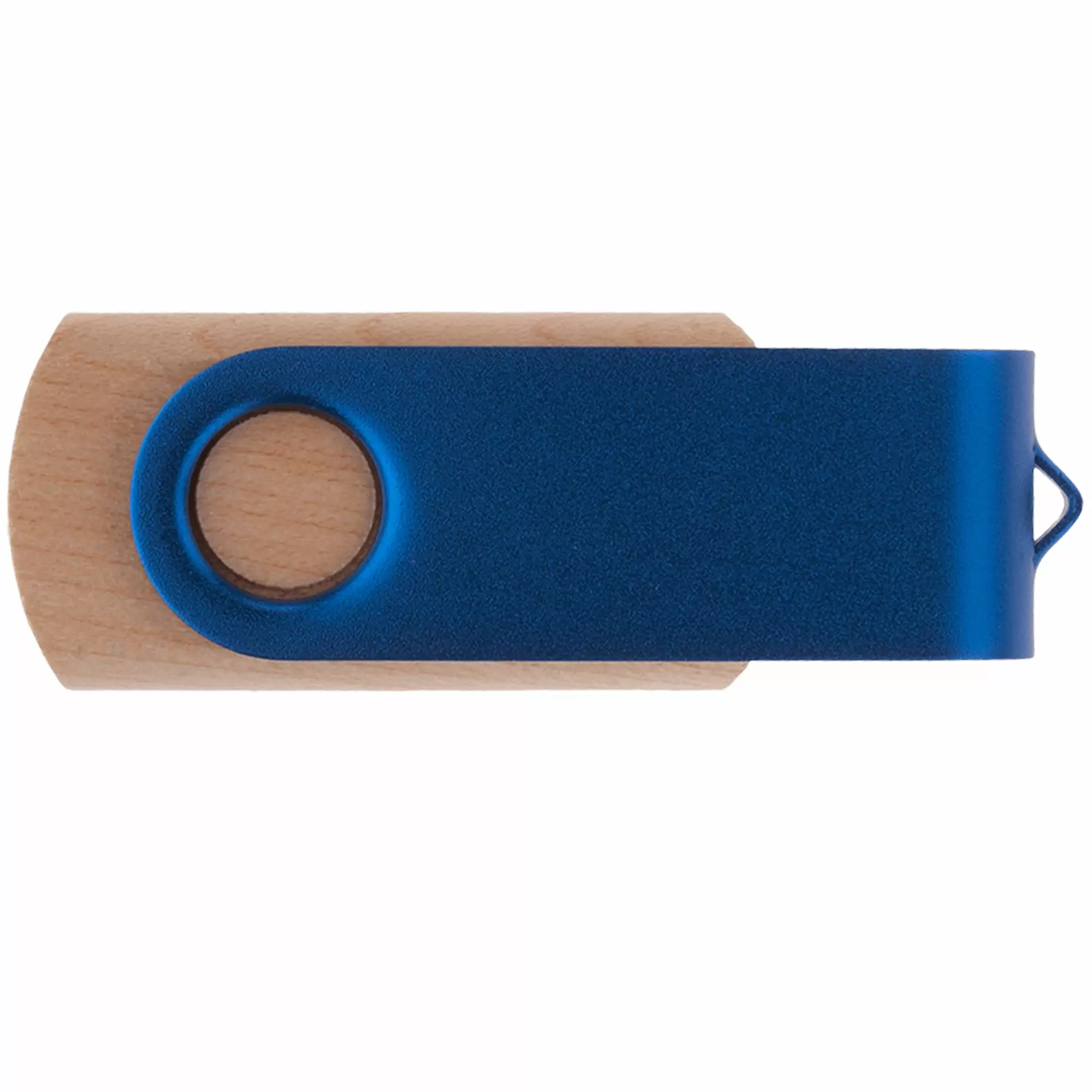 Флешка TWIST WOOD COLOR Светлое дерево с синим 4014-31-01