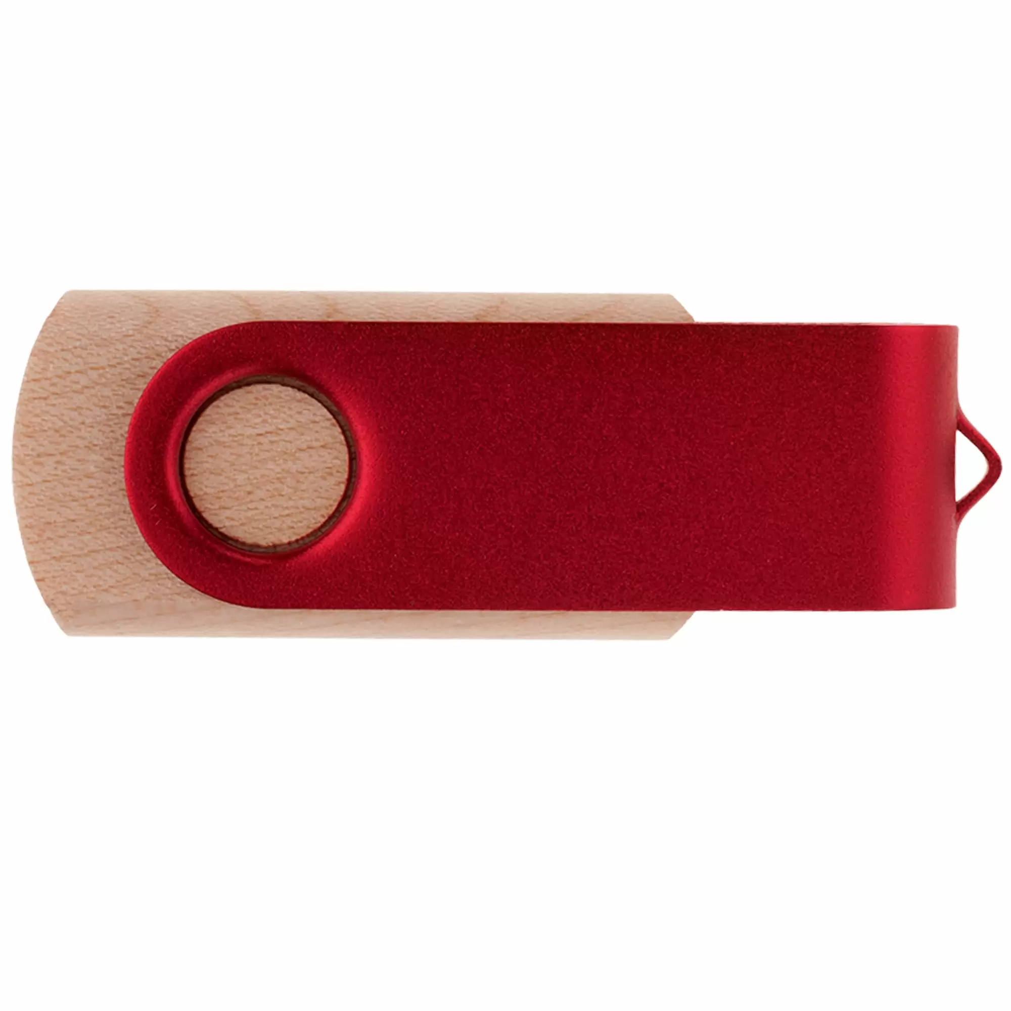 Флешка TWIST WOOD COLOR Светлое дерево с красным 4014-31-03