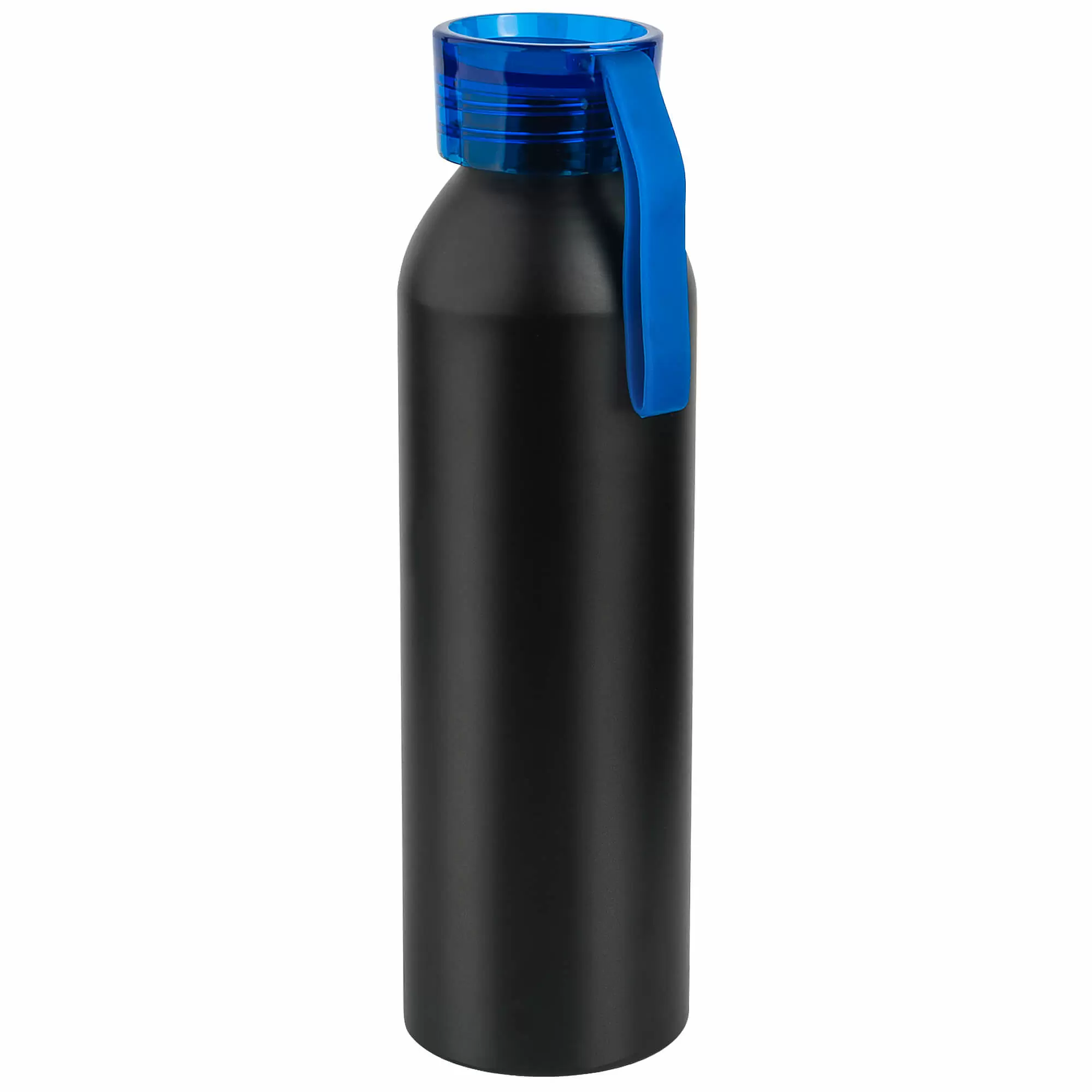 Термокружка Бутылка для воды VIKING BLACK 650мл. Черная с синей крышкой  6142-01