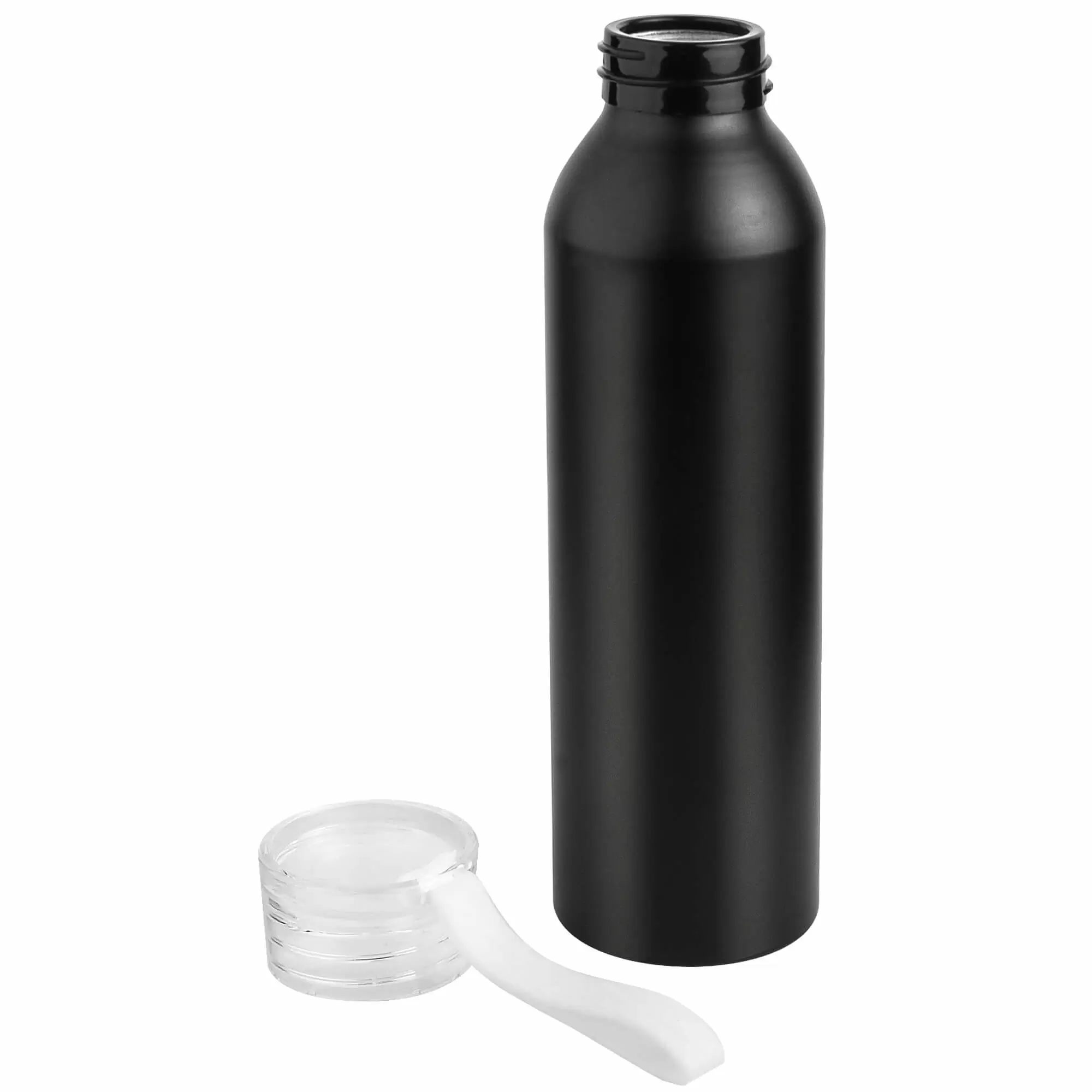 Термокружка Бутылка для воды VIKING BLACK 650мл. Черная с белой крышкой 6142-07