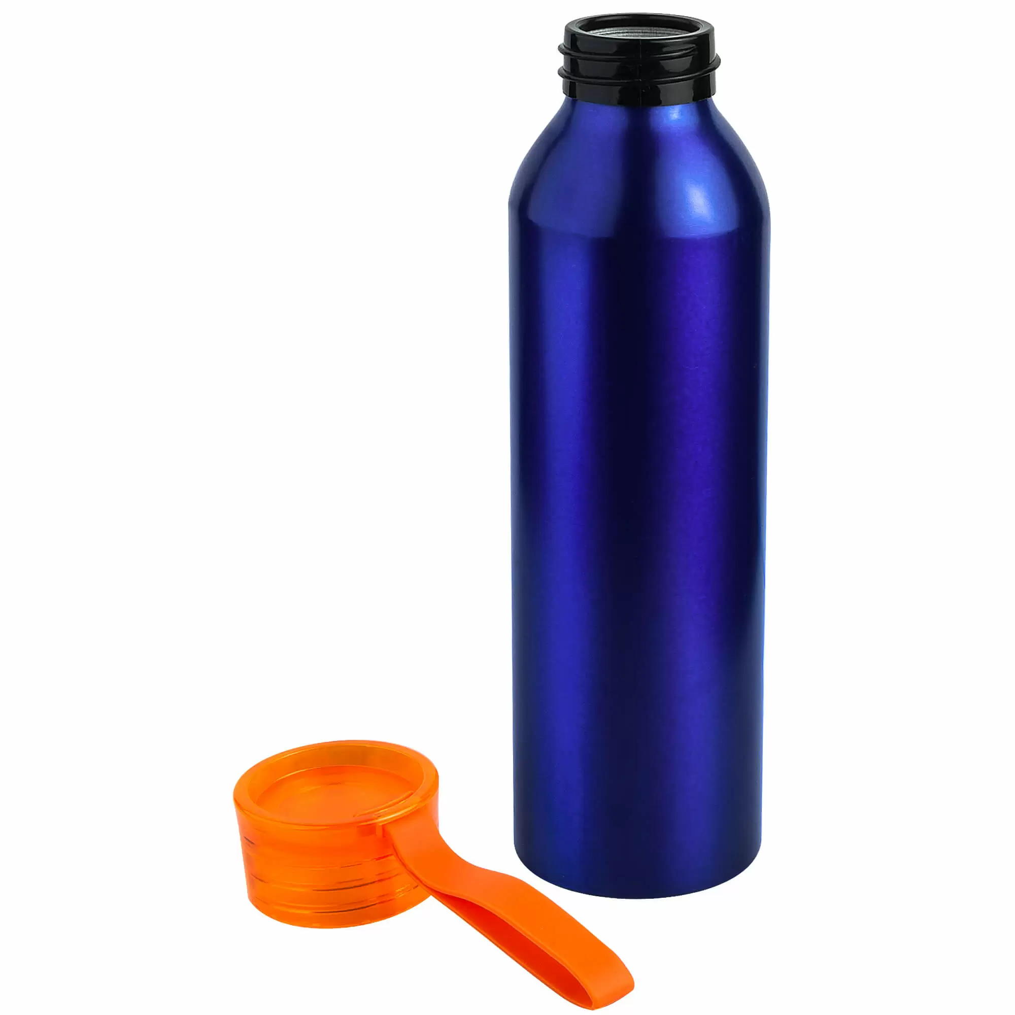 Термокружка Бутылка для воды VIKING BLUE 650мл. Синяя с оранжевой крышкой 6140-05
