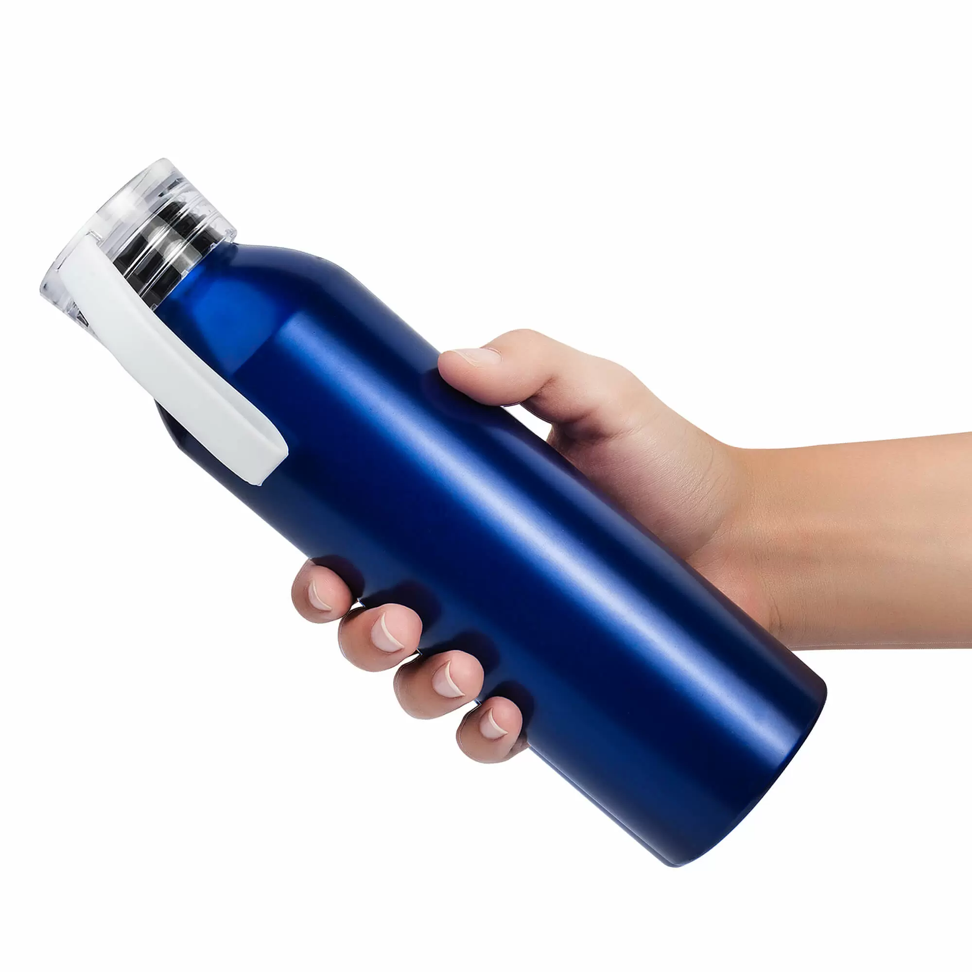 Термокружка Бутылка для воды VIKING BLUE 650мл. Синяя с белой крышкой  6140-07