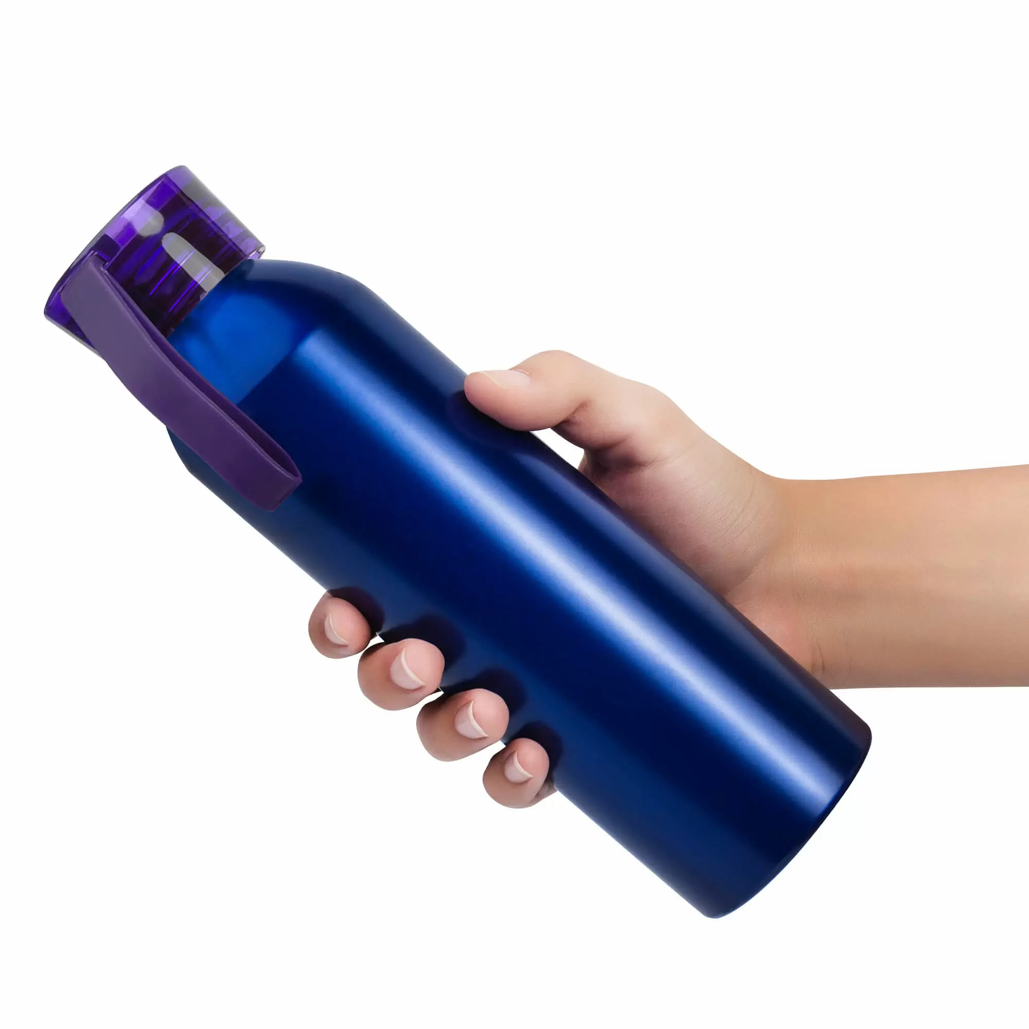 Термокружка Бутылка для воды VIKING BLUE 650мл. Синяя с фиолетовой крышкой  6140-11