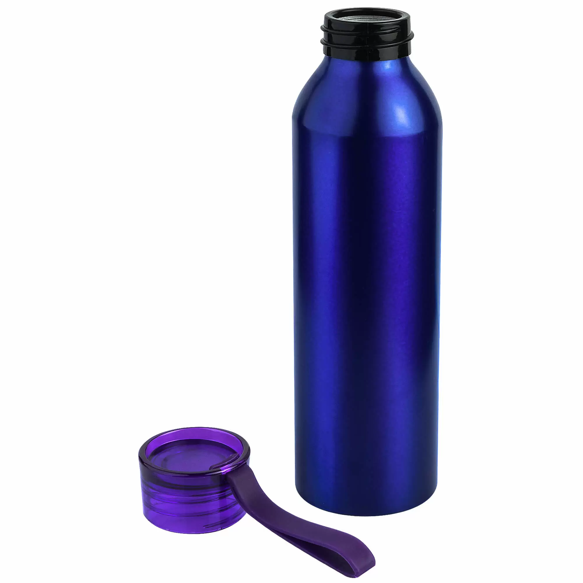 Термокружка Бутылка для воды VIKING BLUE 650мл. Синяя с фиолетовой крышкой  6140-11