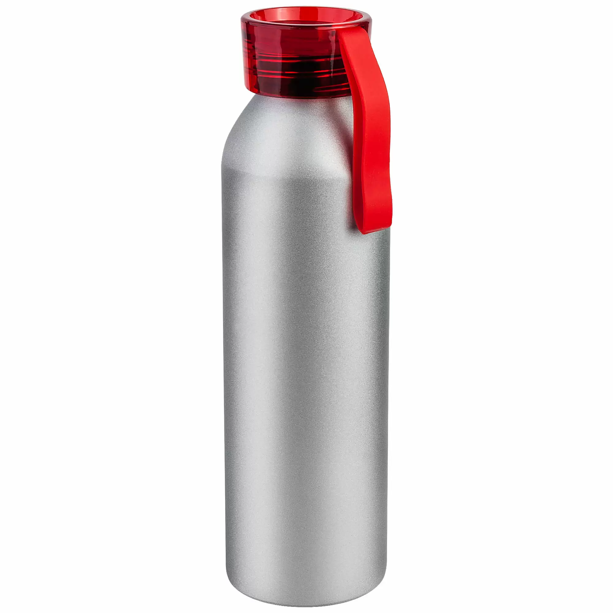 Термокружка Бутылка для воды VIKING SILVER 650мл. Серебристая с красной крышкой 6141-03