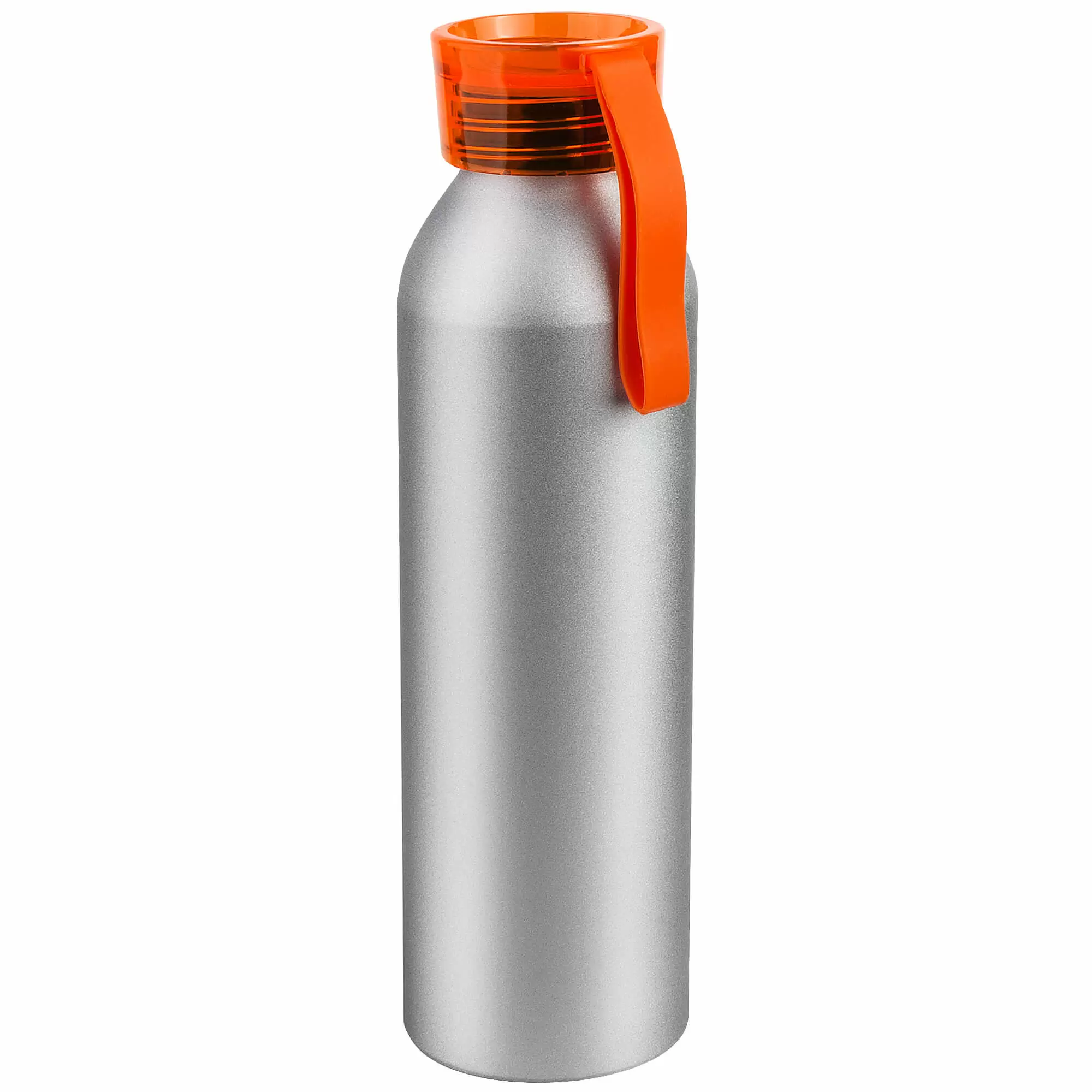 Термокружка Бутылка для воды VIKING SILVER 650мл. Серебристая с оранжевой крышко 6141-05