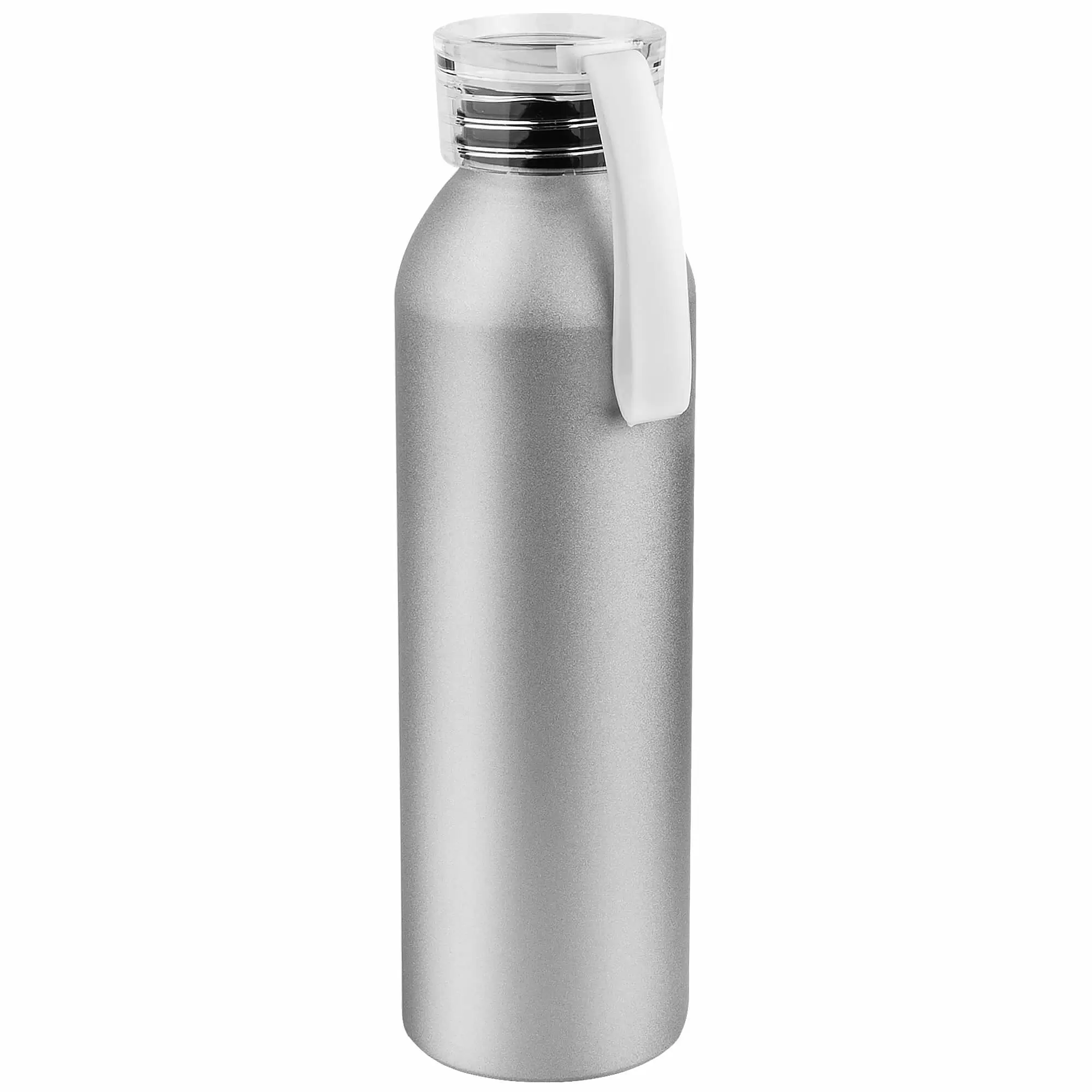 Термокружка Бутылка для воды VIKING SILVER 650мл. Серебристая с белой крышкой 6141-07