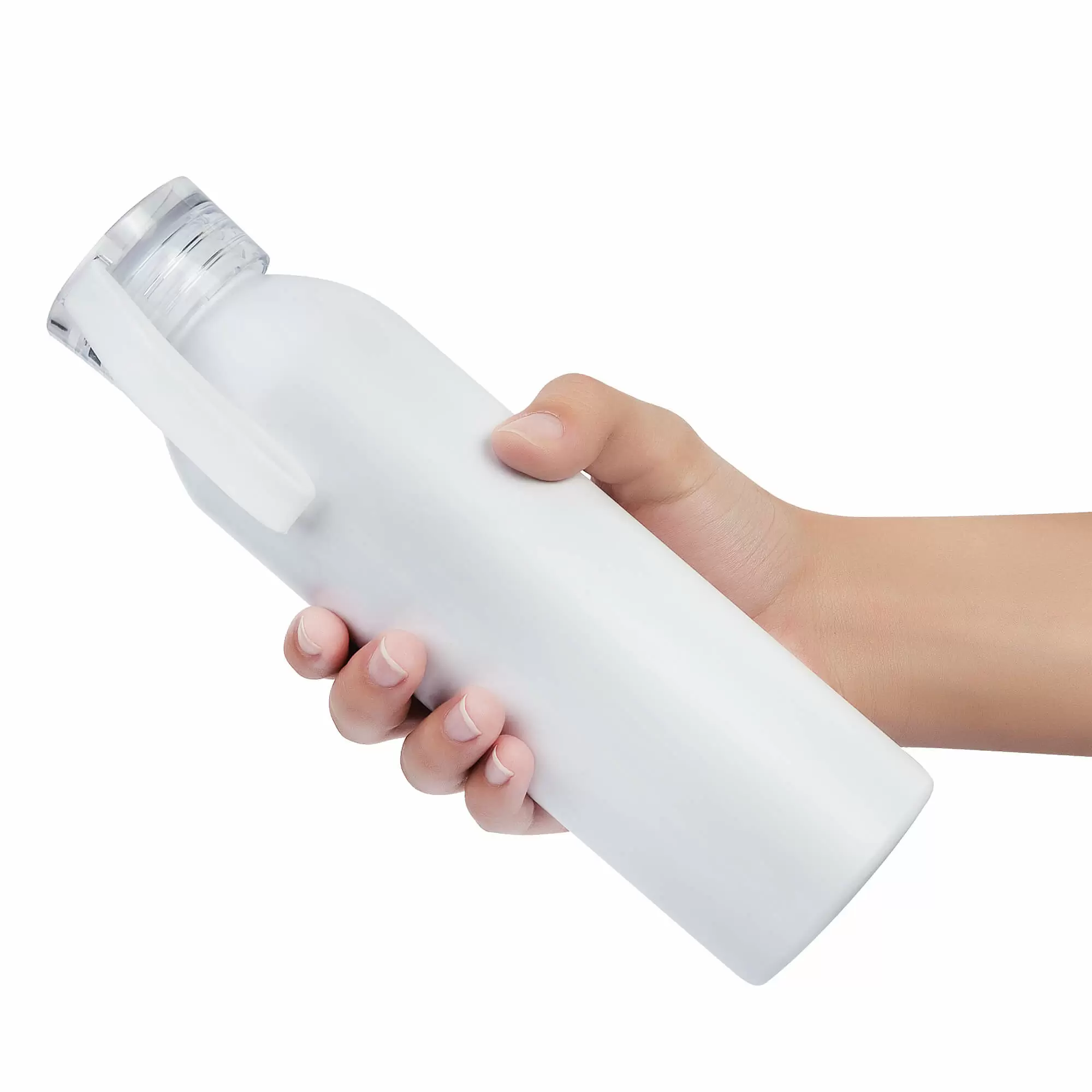 Термокружка Бутылка для воды VIKING WHITE 650мл. Белая с белой крышкой 6143-07