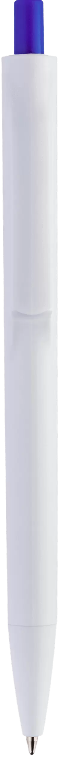 Ручка IGLA COLOR Белая с синей кнопкой 1033-01