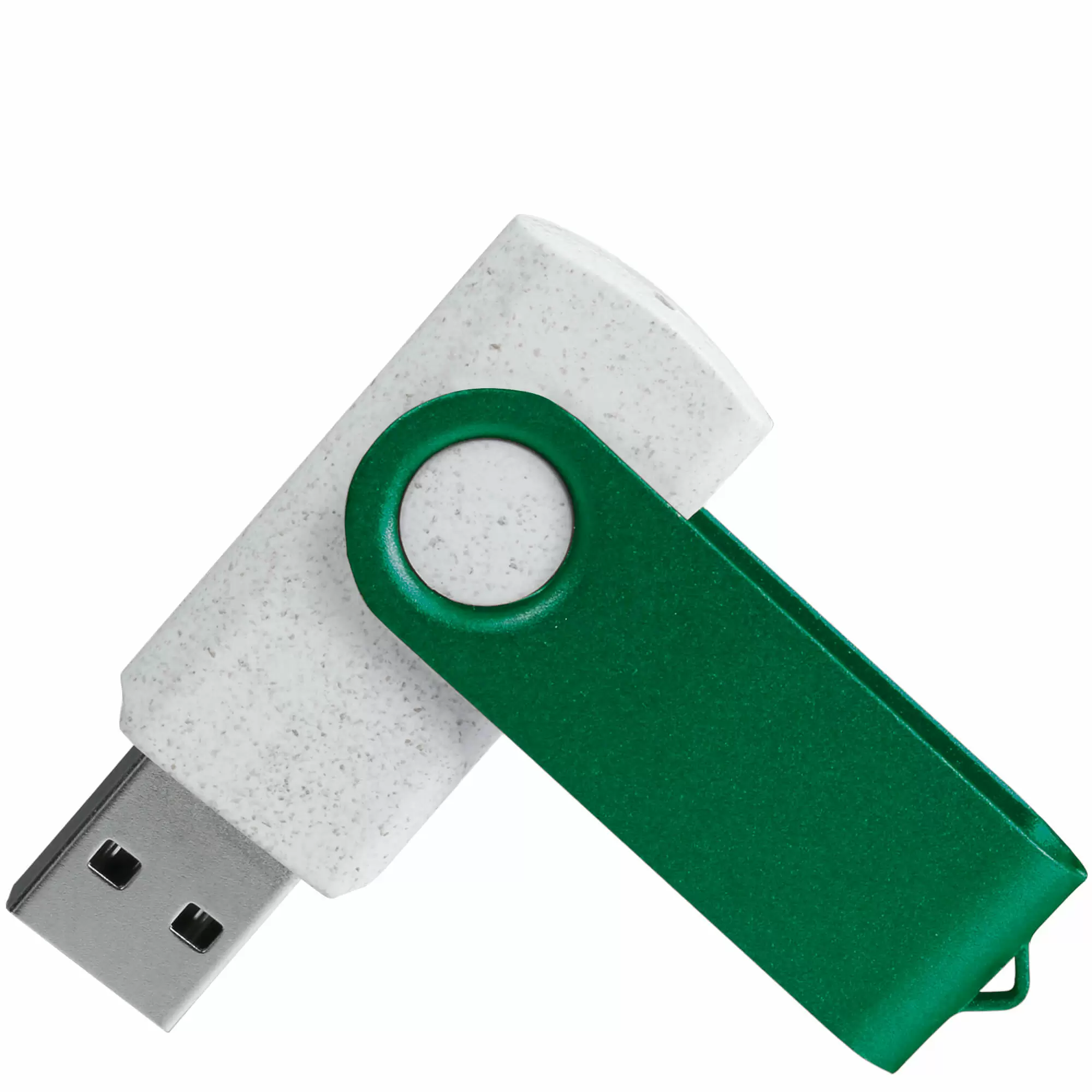 Флешка TWIST ECO Белая с зеленым  4027-07-02