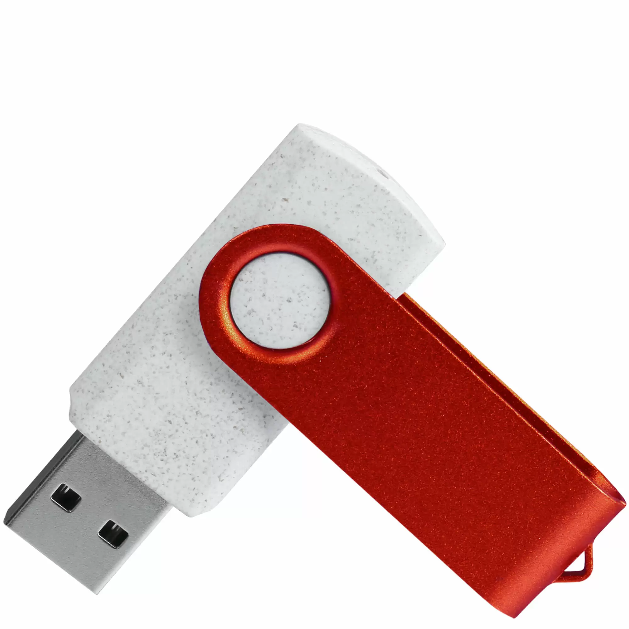 Флешка TWIST ECO Белая с красным 4027-07-03