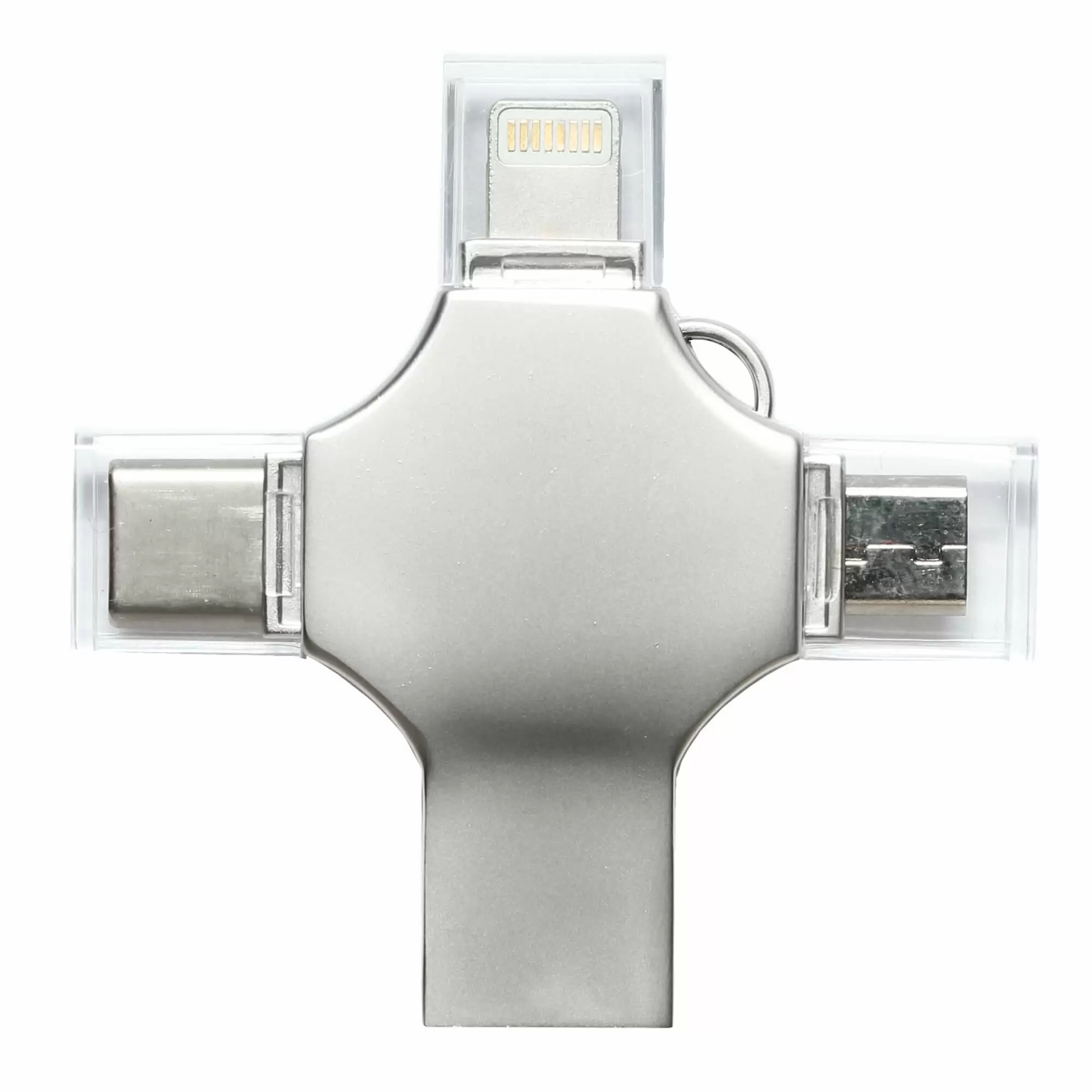 Флешка XENON 4в1 Серебристая 4444-06