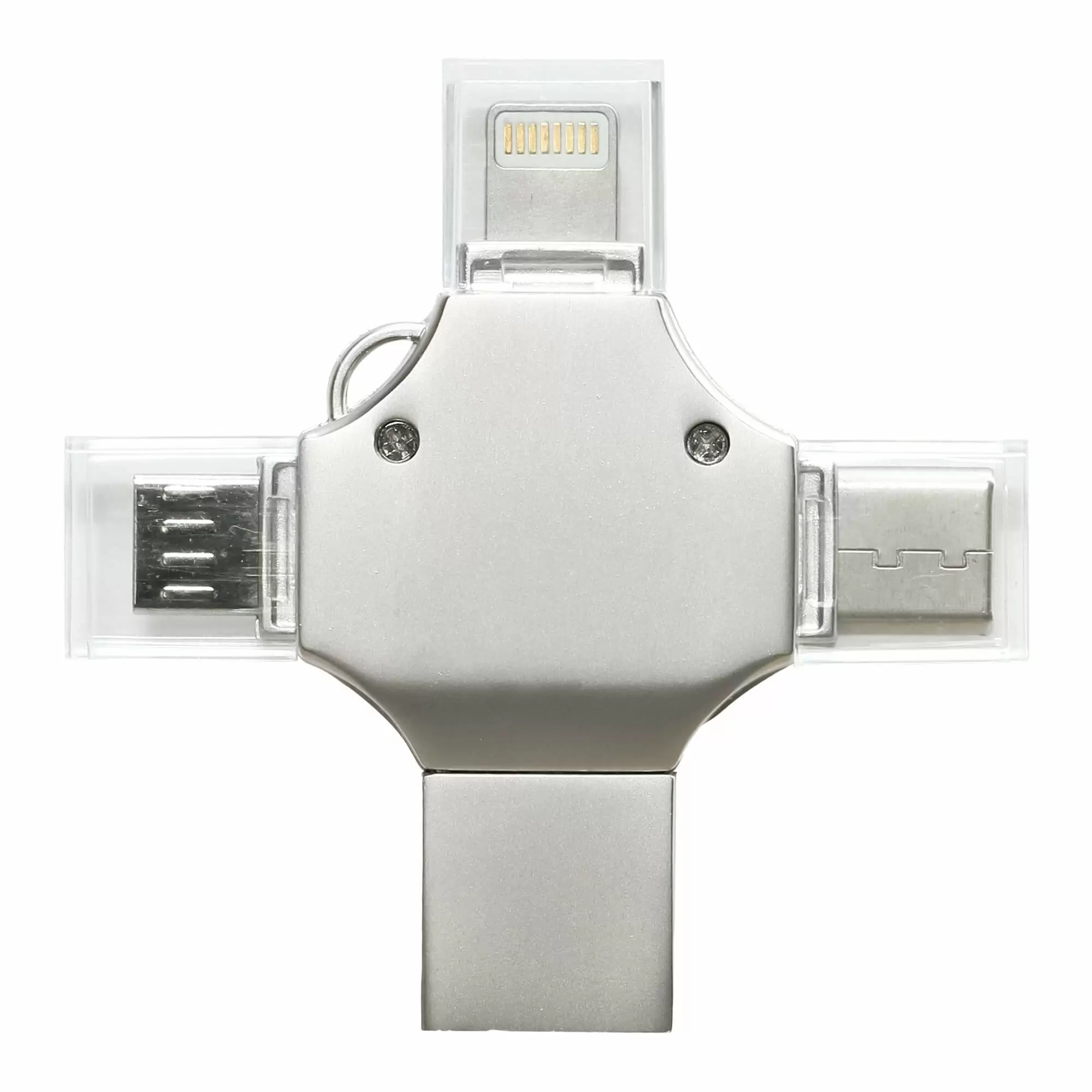 Флешка XENON 4в1 Серебристая 4444-06