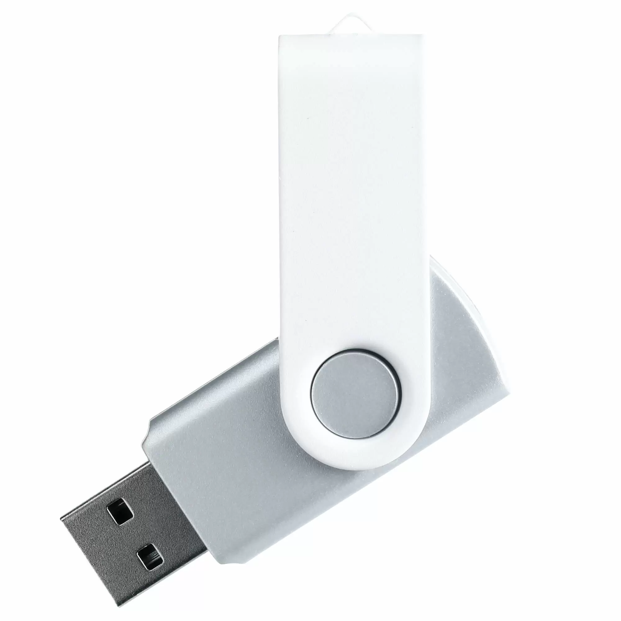 Флешка TWIST WHITE COLOR Серебристая с белым  4015-06-07