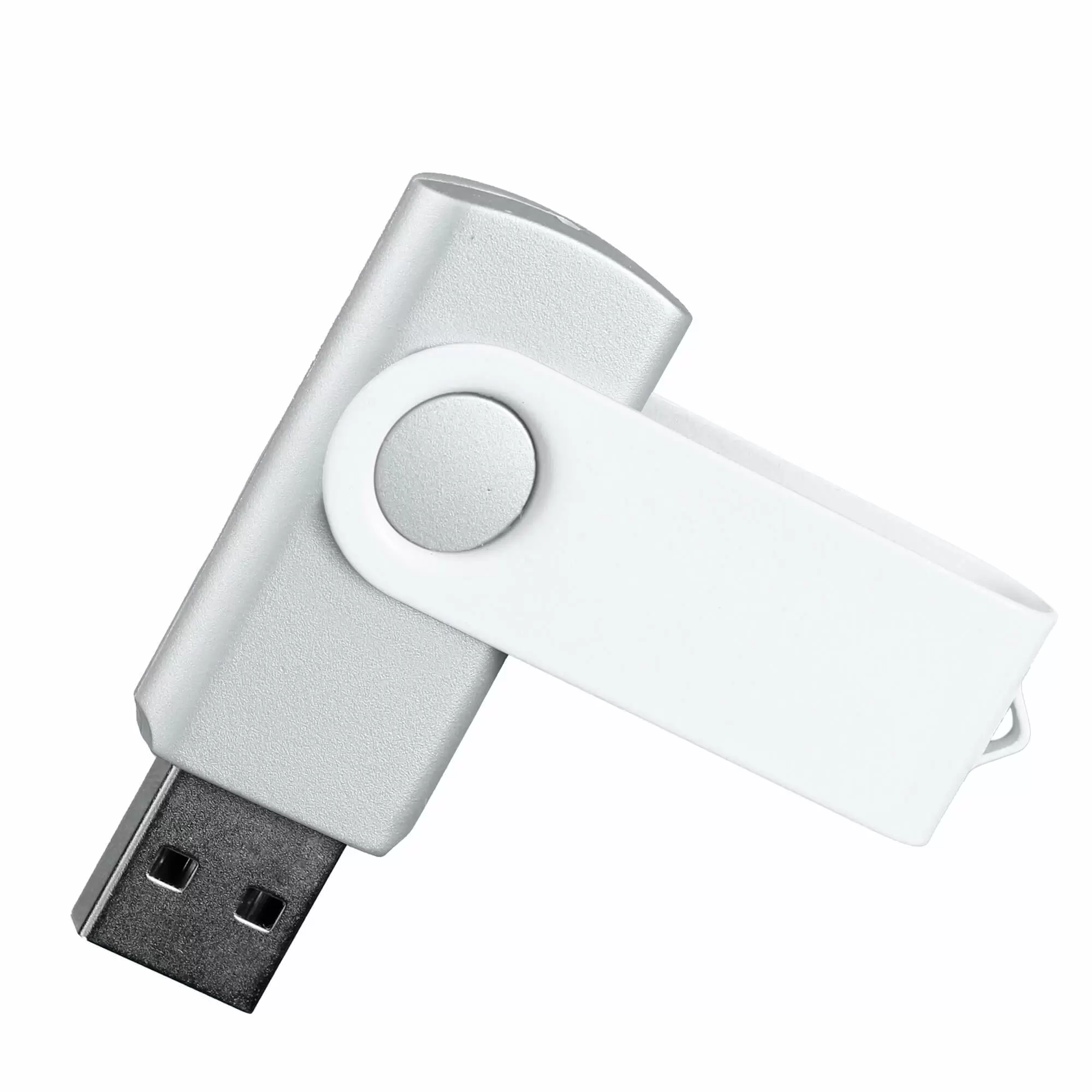Флешка TWIST WHITE COLOR Серебристая с белым  4015-06-07