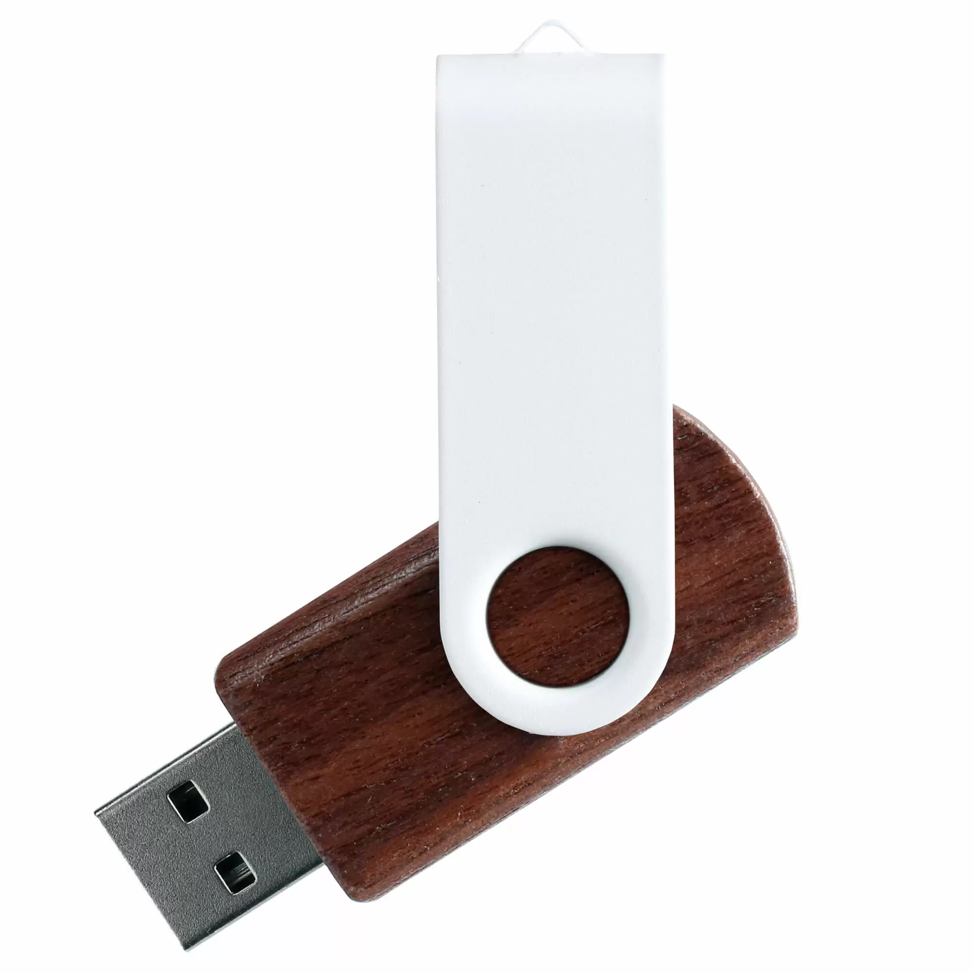 Флешка TWIST WOOD COLOR Темное дерево с белым 4014-32-07