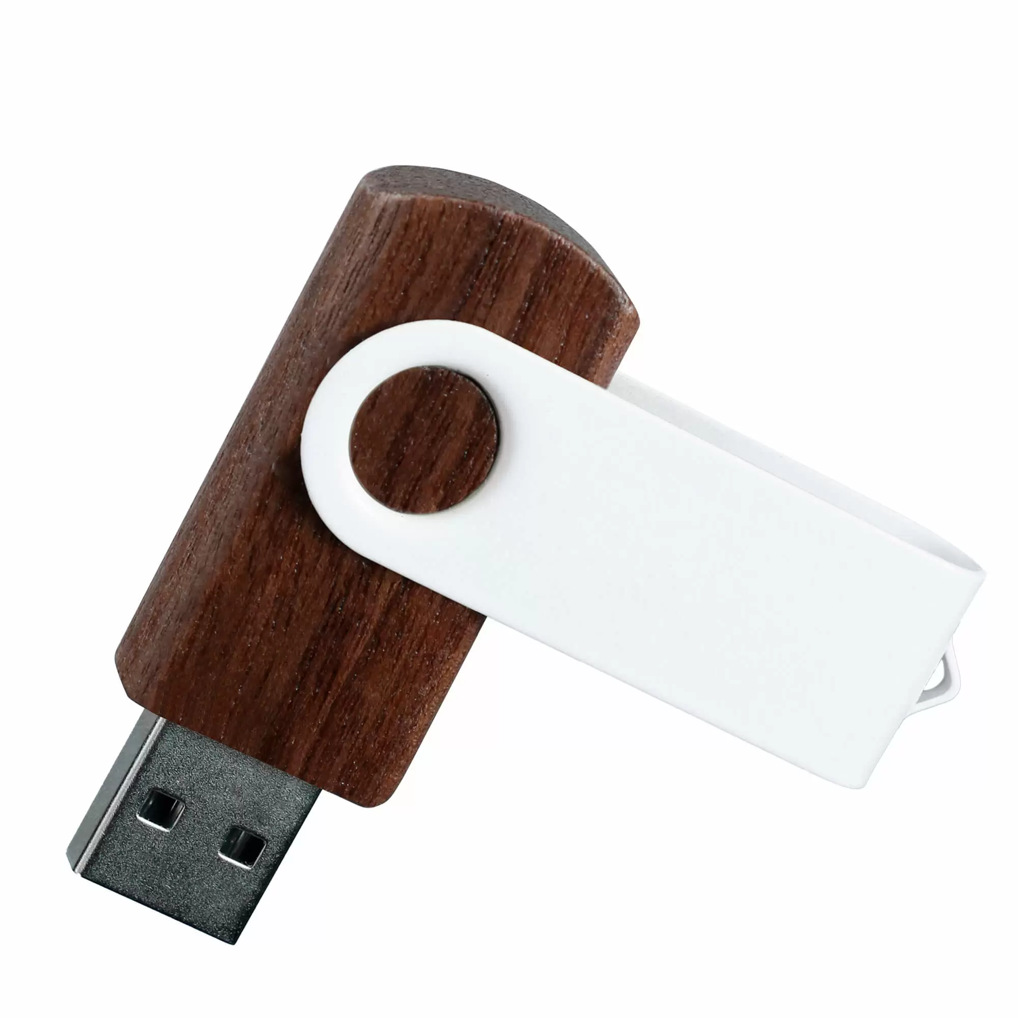Флешка TWIST WOOD COLOR Темное дерево с белым 4014-32-07