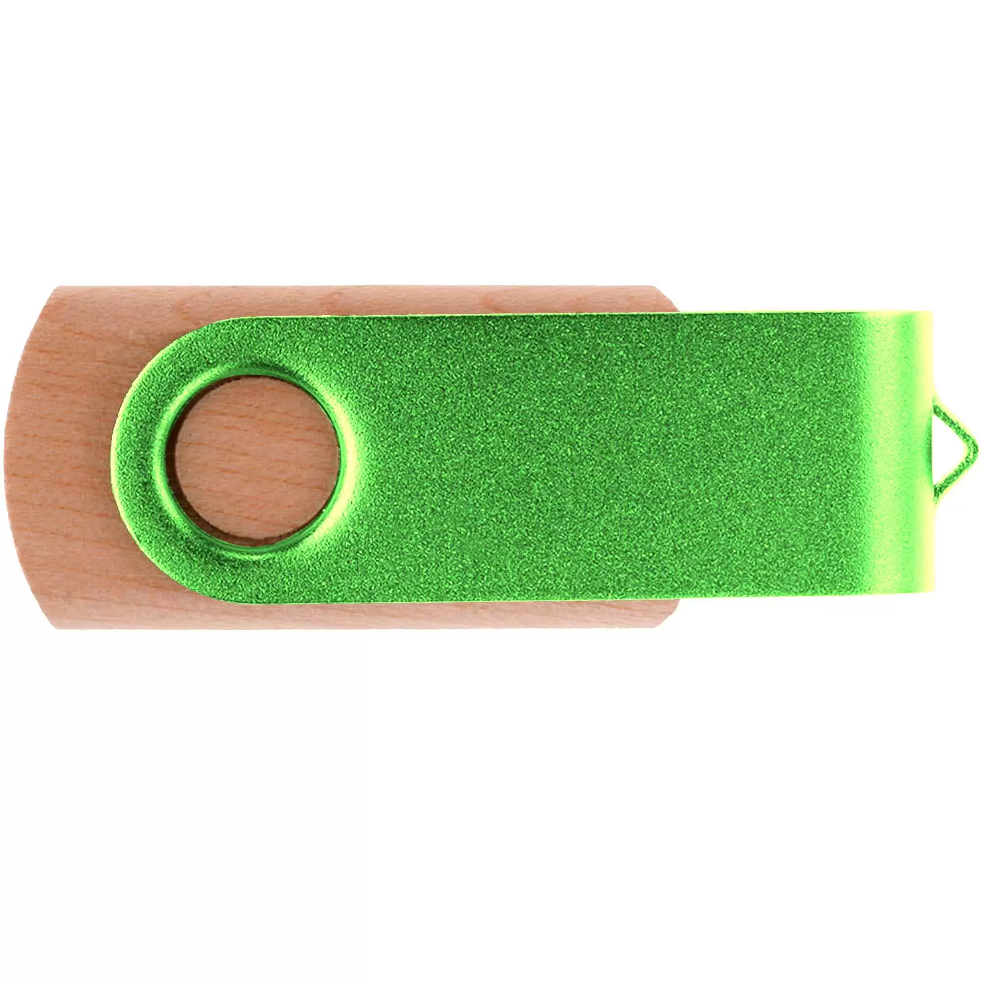 Флешка TWIST WOOD COLOR Светлое дерево с салатовым 4014-31-15