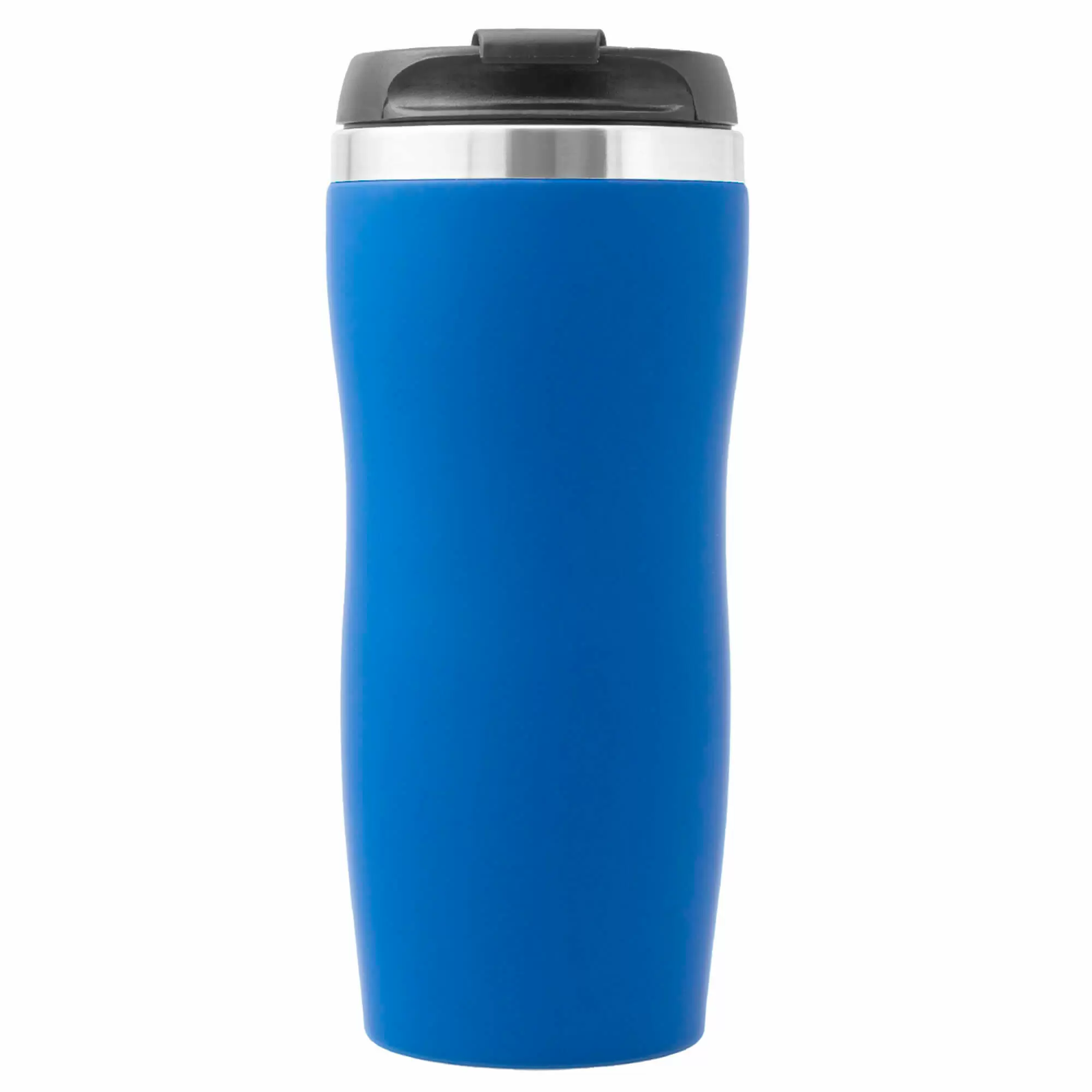 Термокружка SLIM SOFT 350мл. Синяя с черной крышкой 6031-01